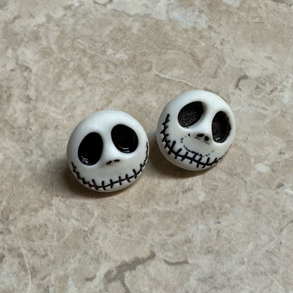 Nightmare Before Christmas Jack Skellington Stud Earrings NEW